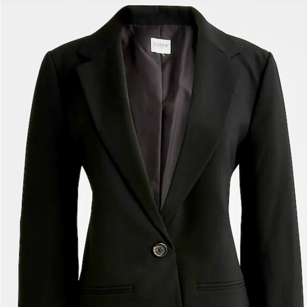Like new J Crew one button black blazer